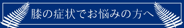 膝の症状でお悩みの方へ