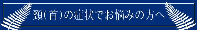 頸(首)の症状でお悩みの方へ