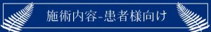 施術内容 患者様向け