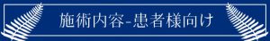 施術内容 患者様向け